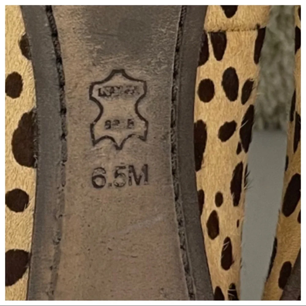 Tory Burch Leopard Bow Laila Calf Hair Ballet Flat